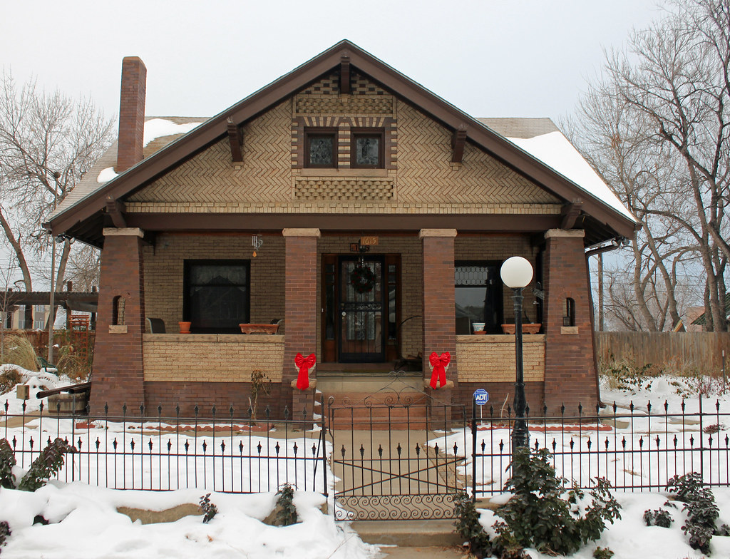 Brick craftsman bungalow in Detroit, Michigan