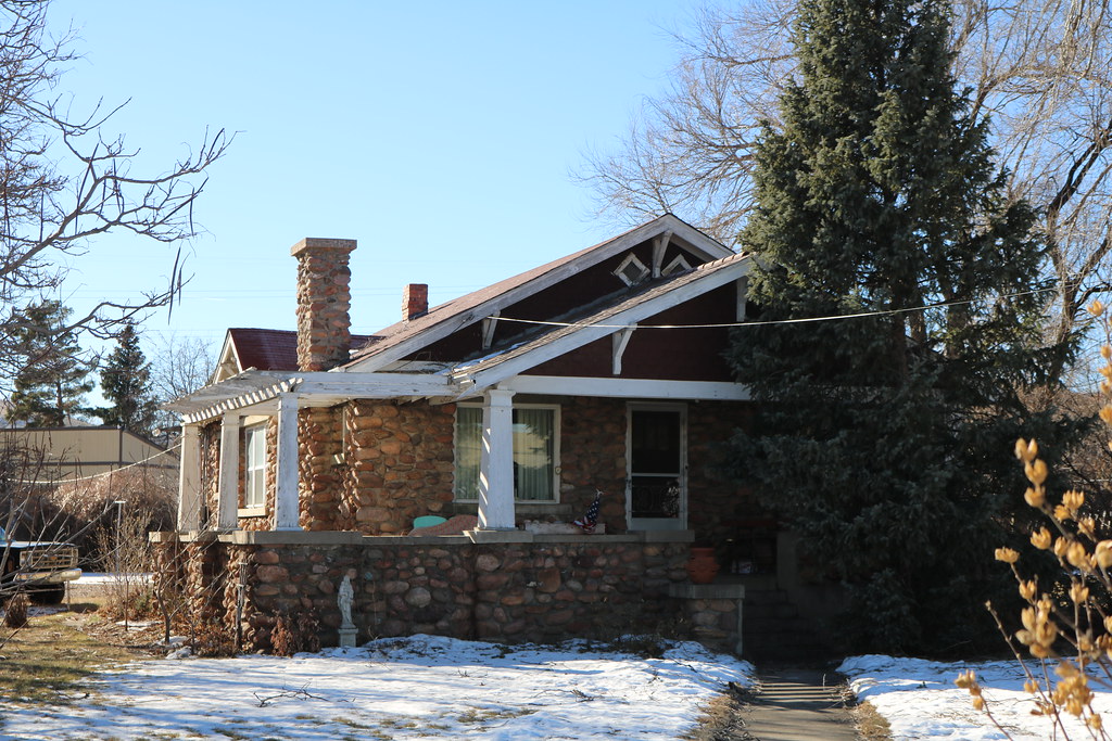 Modest stone bungalow for Flint, Michigan